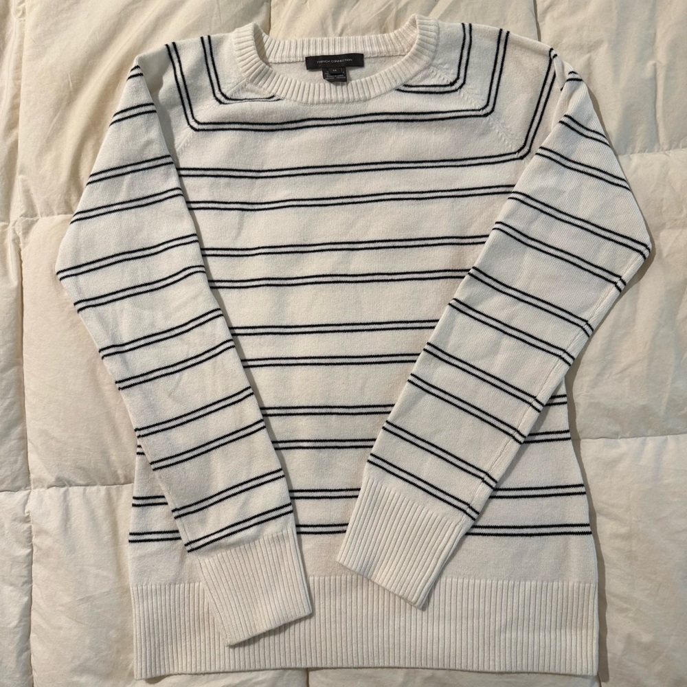 French Connection White Knit Sweater